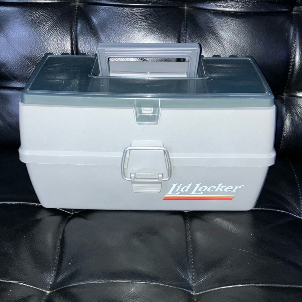 Vintage Lid Locker fishing tackle box